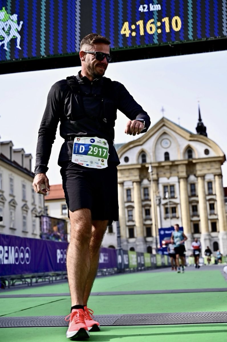 Mirko na cilju ljubljanskega maratona 2025